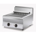 Grill électrique de table, surface de cuisson rainurée - 540 x 420 mm