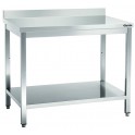 Table inox professionnelle avec dosseret  L 1600mm