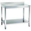 Table inox professionnelle avec dosseret  L 1400mm