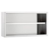 Armoire inox suspendue ouverte  L 1000 