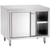 Meuble inox professionnel porte coulissante L 1200mm 