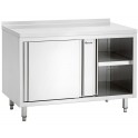 Meuble inox professionnel porte coulissante L 1000mm 