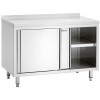 Meuble inox professionnel porte coulissante L 1000mm 