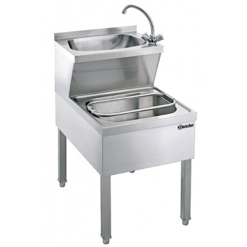 Lave-mains-évier inox pour cuisine professionnelle