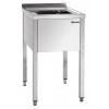 Plonge inox professionnelle - 1 bac