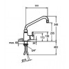 Robinet mitigeur professionnel pour bac plonge / lave mains 