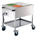 Chariot bain-marie 2 x 1/1 GN - P 200mm