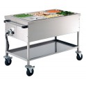 Chariot bain-marie 3 x GN 1/1 - P 200mm