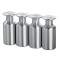 Lot de 4 salières en aluminium pour restaurant 