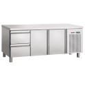 Table réfrigérée ventilée - 2 portes 2 tiroirs GN 1/1