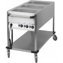 Chariot Bain-Marie à eau 3 x GN 1/1