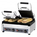 Grill Panini double - Premium Rainurée - Lisse avec minuteur