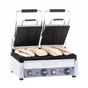 Grill panini double premium rainurée - rainurée