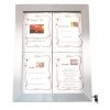 Porte menu inox brossé 4xA4 - Affichage LED 