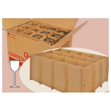 Croisillon carton pour verre - 12 cases par croisillon