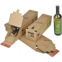 Caisse carton kraft brun 1x6 bouteilles 75cl Bourgogne