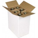 Caisse carton pour 6 bouteilles de 75cl - 24,7 x 16,8 x 30,8cm