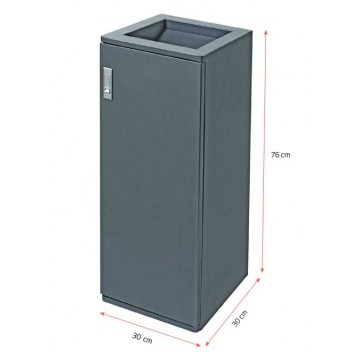 Cendrier poubelle 50 litres - Direct Signalétique
