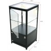 Vitrine verre avec coffre de rangement et éclairage led