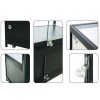 Vitrine comptoir en verre aluminium anodisé noir, éclairage LED