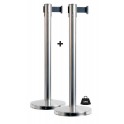 Poteau de guidage à sangle rétractable - Lot de 2ex