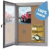 Vitrine étanche pour extérieur 4xA4 - Fond liège