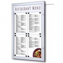 Porte menu extérieur mural à LED - 4 x A4 