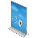 Présentoir plexiglass droit   A4 - A5 - A6 - Type T