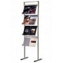 Porte brochures sur pied 8 support A4 ou 16 supportsA4 