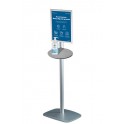 Présentoir gel hydroalcoolique sur pied + porte affiche A4 - A3