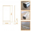 Roll-up avec bâche transparente 