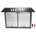 Porte menu lumineux - 2 pages 