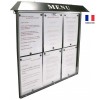 Porte menu lumineux - 6 pages A4 