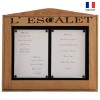 Porte menu mural - Bois - 2 x A4 - Eclairage LED