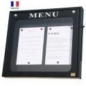 Porte menu mural 2 x A4 - Eclairage LED