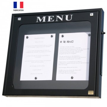 Porte menu restaurant à LED - Model Luberon - Affichage 2 pages A4