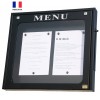 Porte menu mural 2 x A4 - Eclairage LED