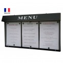 Porte menu mural 3 pages - Lumineux