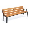 Banc public 3 places avec accoudoirs - mobilier urbain 