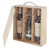 Coffret bois pour 3 bouteilles de vin  