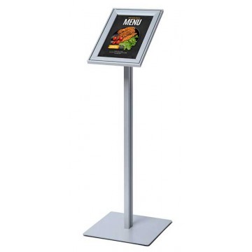 Pupitre porte menu noir lumineux sur pied 2 x A4