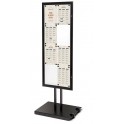 Porte menu noir 8xA4 sur pied pour exterieur