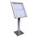 Porte-menu à LED 6 x A4 sur pied pour extérieur