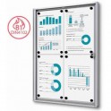 4xA4 vitrine intérieure verrouillable - Fond magnétique