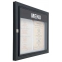 Vitrine menu noir Led 2A4 ou 4A4 