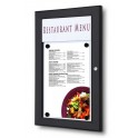 Porte menu noir 1xA4 - 4xA4 exterieur fond métal 