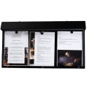 Porte menu mural 3 pages - Lumineux