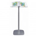 Pupitre Sur Pied Acrylique Transparent | Porte-documents A4, Hauteur 117cm