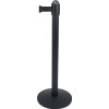 Poteau de guidage noir - Bande rétractable noir 2,5m